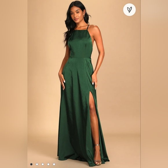 Green long dress - Picture 1 of 5